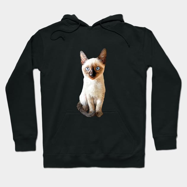 Siamese Kitten Gorgeous cat Hoodie by ElegantCat